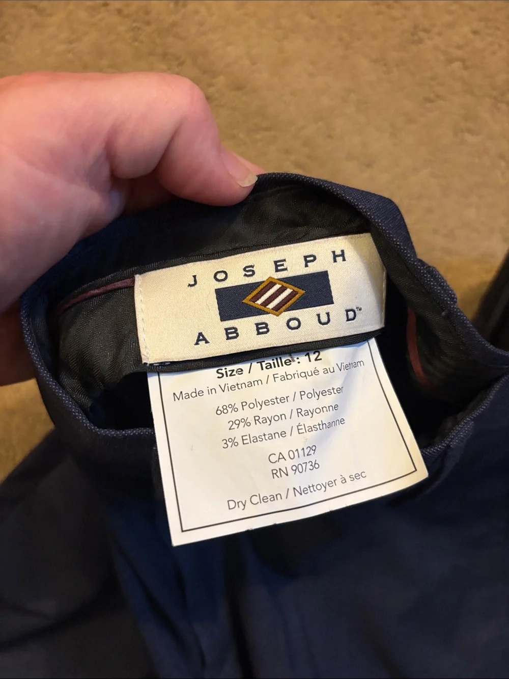 Joseph Abboud 2-piece Blue Suit Blazer and Pants  - Size 12